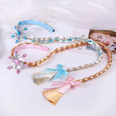 Crown Princess Headband Hair Accessories Baby Braid Head Hoop for Girls Performance Props Kids Headwear Children Gift
