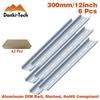 Aluminum Alloy Electrician Slide Rail - 4/8/12 Inch Top Hat Slotted Rail for Mounting Hardware Components