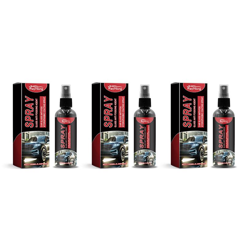 Car Glass Coating Spray Auto Windshield Water Repellent Coating Agent Rainproof Waterproof Spray Car Detailing Polish Kit 100ML