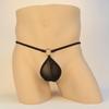 Steel Ring Men's Low Waist Transparent Thong with Thin Straps - Sexy, Erotic Temptation T-Pants 2031