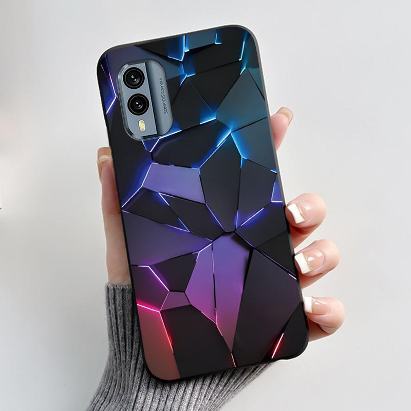 Casing For Nokia X30 5G Anti-scratch Bumper Soft Shell For Nokia XR21 Beautiful Brightly Colored Sunflower Pattern Black Case