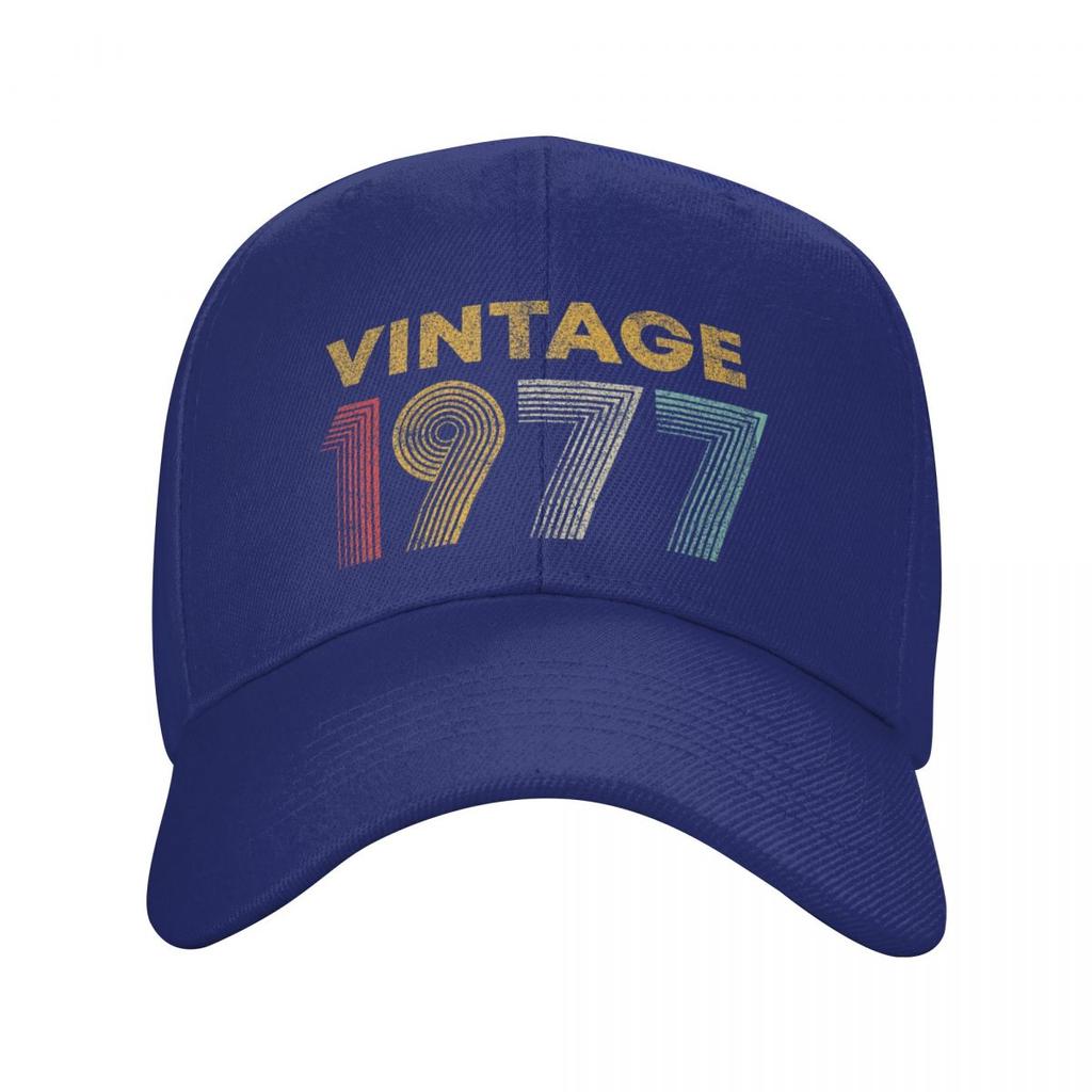 Casquette de baseball vintage 1977 unisexe pour femme, ajustable, née en 1977, 45e anniversaire, cadeau pour papa, streetwear, snapback, été