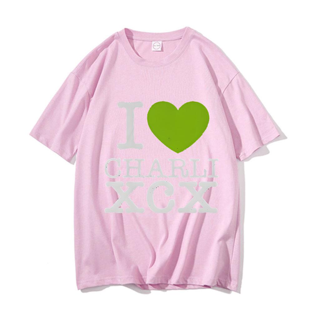 L Love Charli XCX Tričko 2025 Móda Pánské/Dámské Estetické Tričko Unisex Vysoce Kvalitní Streetwear Vintage Bavlna Krátký Rukáv Top