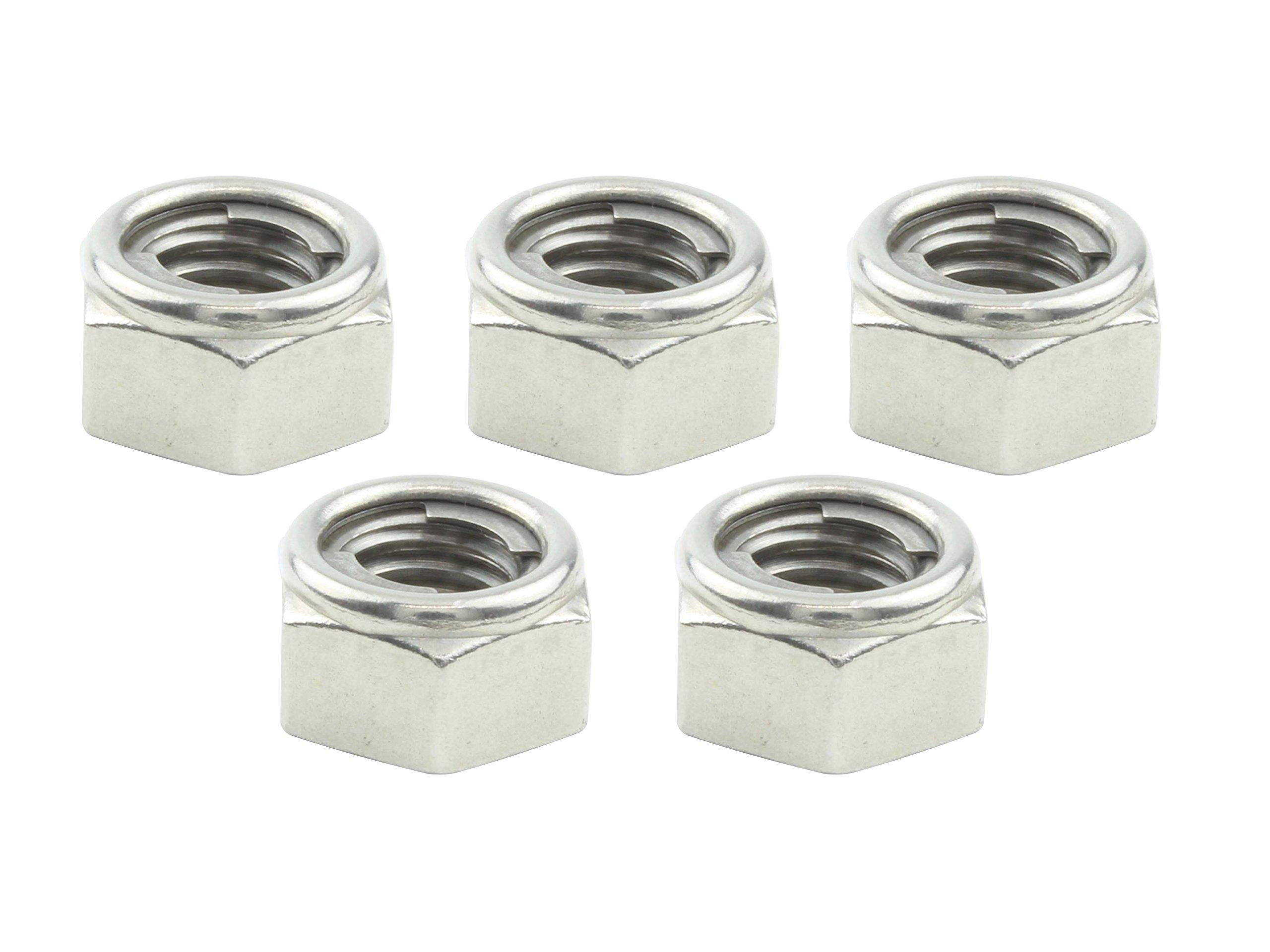 

POSHFAITH Motorcycle Supplies Lock Nut Stainless Steel 5 Pieces M8900058-S1