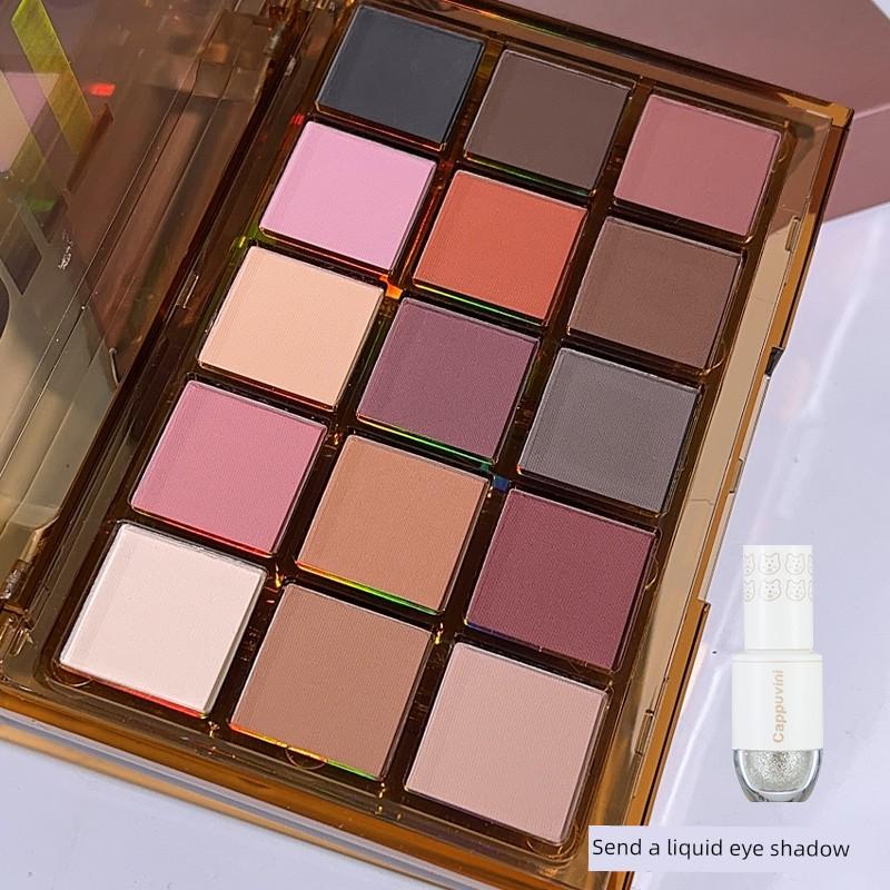 Utanbe Cheese Cocoa Eyeshade Plate Matte Daily Eye Makeup Earth Color Makeup 15 Color Brown Smoked Makeup Naked Makeup