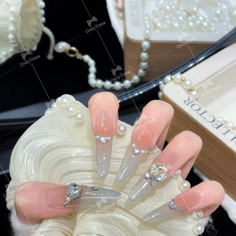 K2020 Elegant French Style Brightening Handmade Nails M (Fine Dog 4.0)