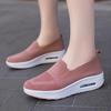 2025 Large Size Women's Shoes Solid Color Breathable Flyknit Shoes One Foot Stirrup Women's Sneakers Sock Mouth Casual Shoes