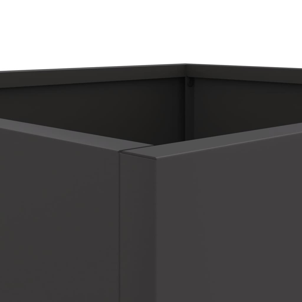 Plant Pot Black 32x29x75 Cm Steel