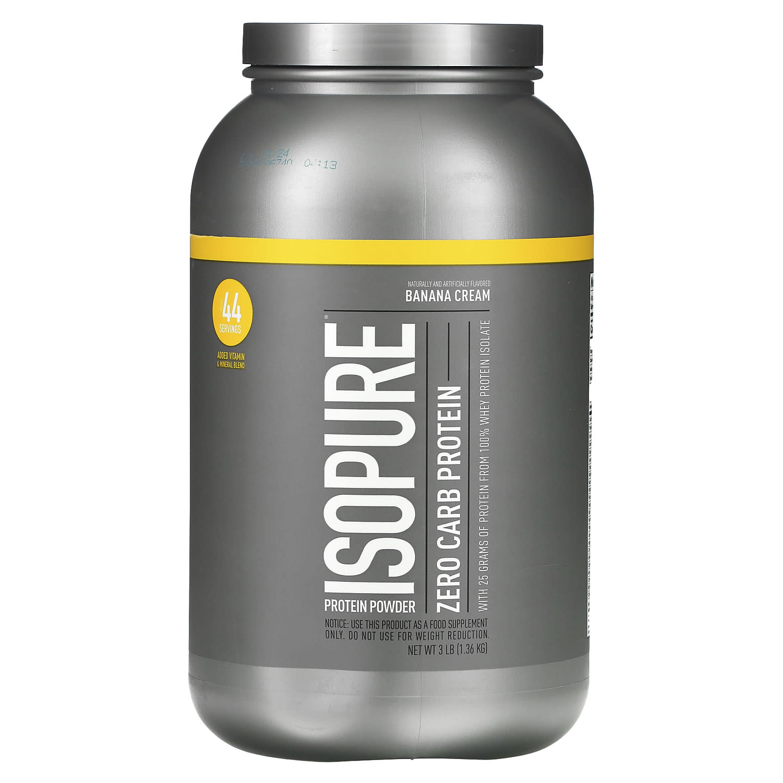 

Zero Carb, Protein Powder, Banana Cream, 1.36Kg(3Lbs)