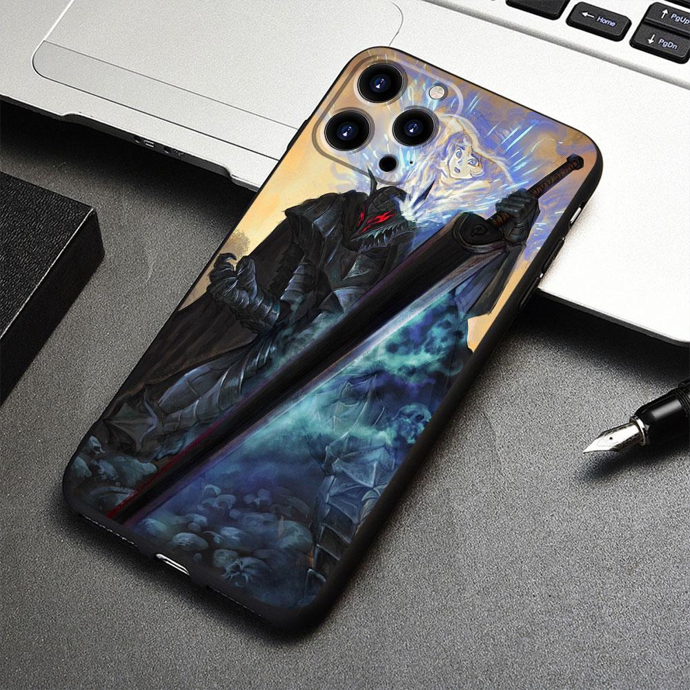 For iPhone 11 X XS 8 Plus 12 XR 14 13 Pro Max 7 6S SE 5 SE2 5S 6 SE2022 Bag Berserk Guts Anime Capinha Funda