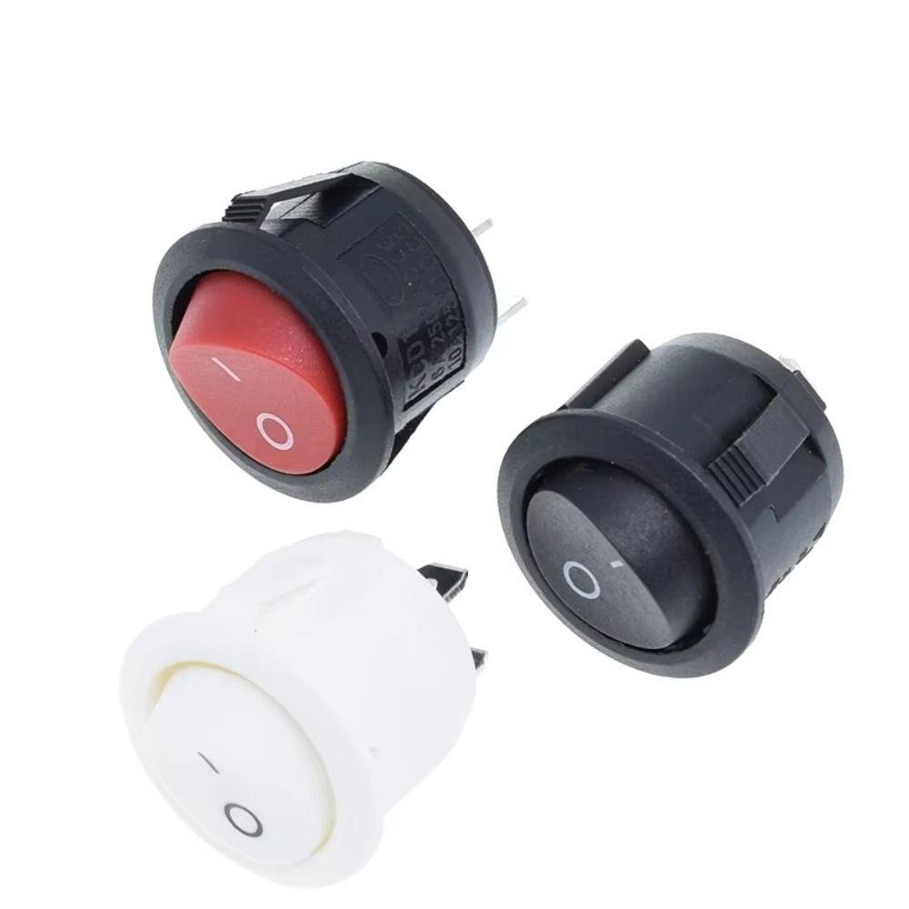 Mini Round Snap-in Toggle Switch 2 Pin Plastic Car Auto Boat Switches Rocker Boat Switch Car Auto Boat