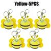 Cute Cartoon Plush Bee Keychain Adorable Keyring Doll Pendant for Bags Clothes Accessories Brooch Decor DIY Craft Supplies