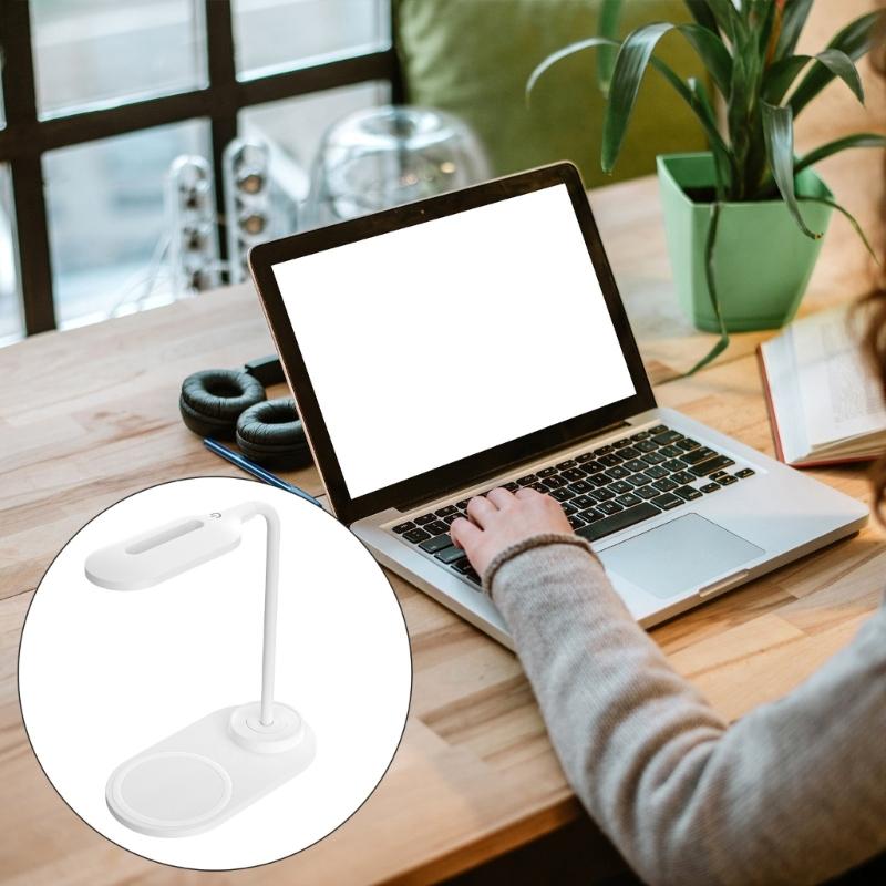 Flexible Bedside Lamp Wireless Phone Charger 15W Fast Charging Dimmable Reading Light Upgrades for Home Office Essential