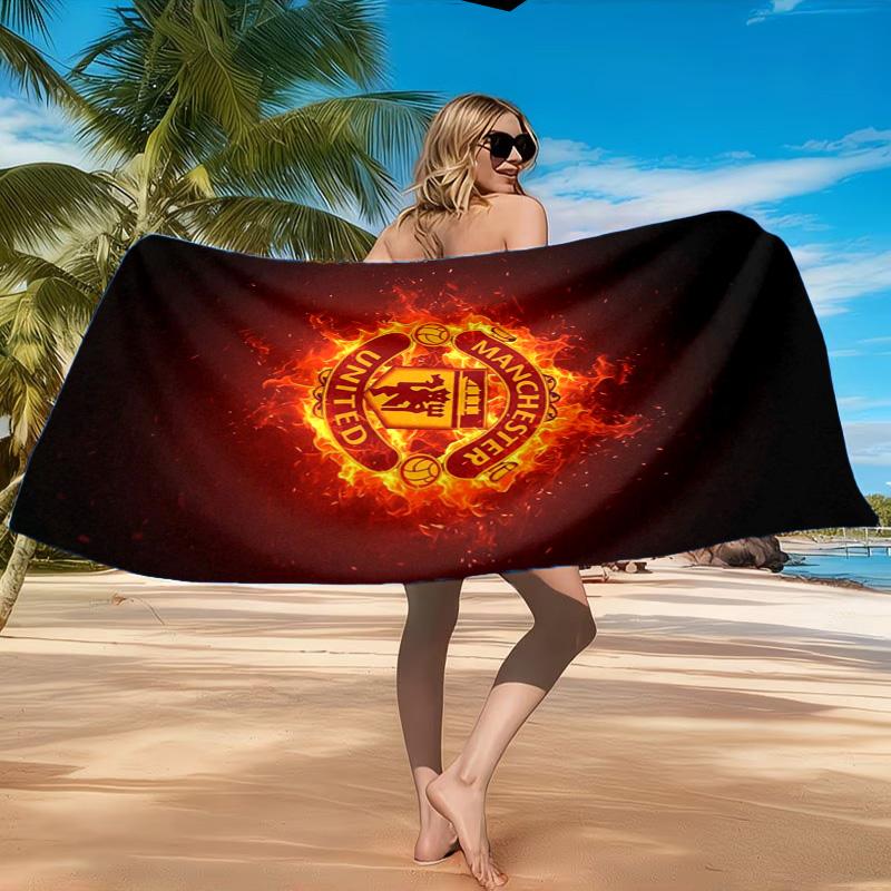 Manchester United Wappen Strandtuch, Schnelltrocknend, Pflegeleicht, Geeignet für Fitness und Strandurlaub, Sport-Essential