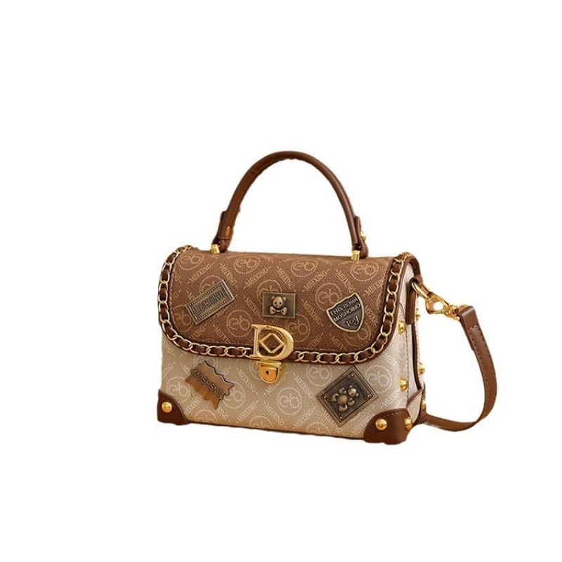 New Niche Design Shoulder Bag Trendy Retro Badge Bag Women's Fashion Messenger Bag Portable Box Bag