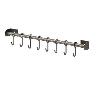 Holders Kitchen White Hook Shelving Non-Punched Stainless Steel Thick Hanging Rod Wall Mounted Spatula Spoon Shovel Hanging Rack