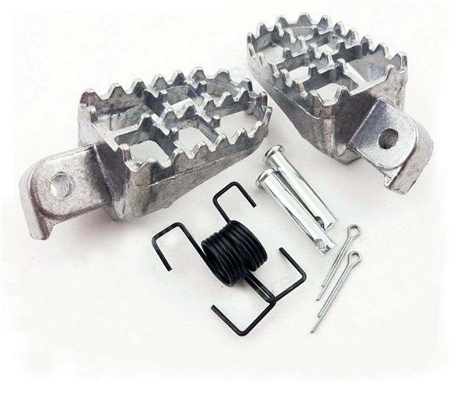 Pair Aluminum Motocross Wide Fat Foot Pegs Footrest For Kawasaki KLX110 CSL2017