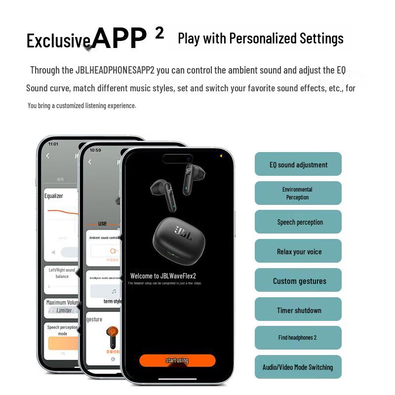 JBL WAVE FLEX 2 True Wireless Bluetooth Earbuds