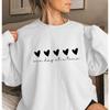 Women’s Autumn/Winter Heart Pattern Long Sleeve Round Neck Sweatshirt