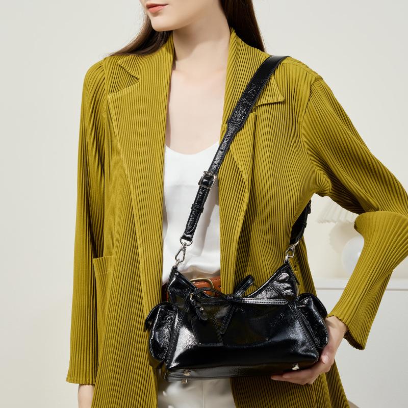 Small Fragrant Leather Women's Bag High Fashion Crossbody Bag Tote Bag Autumn Single Shoulder Crossbody Bag