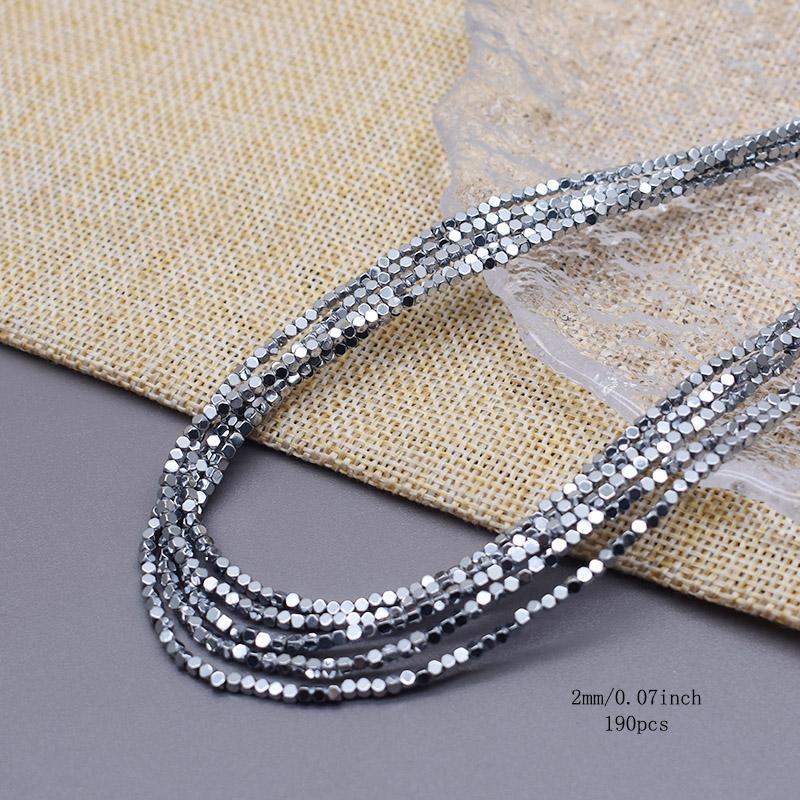 Plating Silver Color Retention Natural Hematite Stone Spacer Loose Beads For Jewelry Making Diy Bracelets Finding