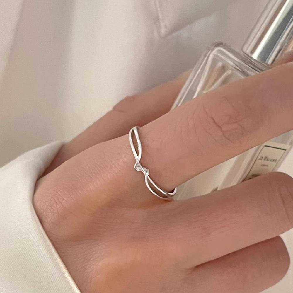 Retro Heavy Industry S plain ring, non-fading opening adjustable index finger ring