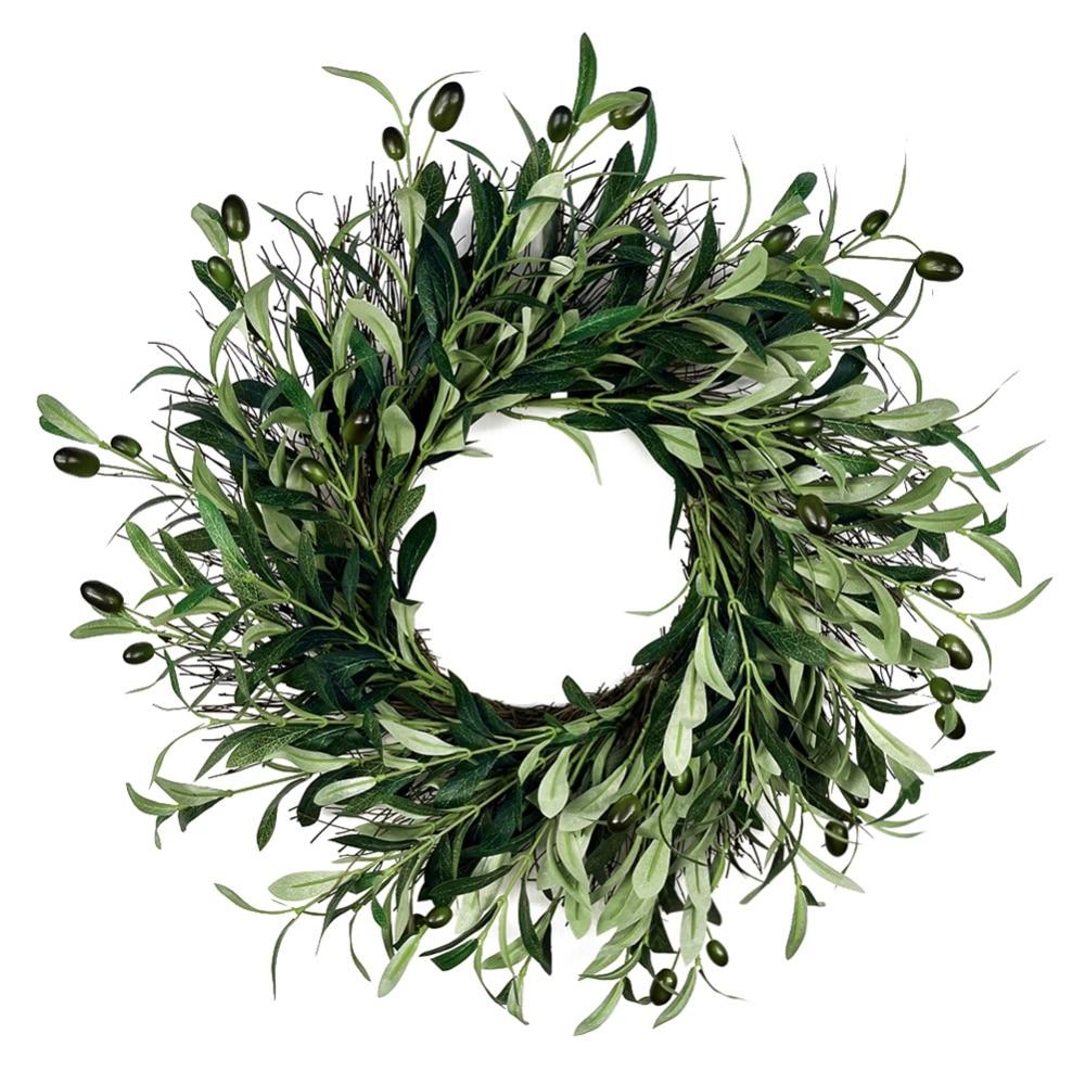 Olive Branch Wreath Wall Wedding Party Decor Spring Summer Garland