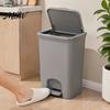 Modern Bathroom Waste Can Pedal Trash Can, with Dual-mode Lid, Easy Access Garbage Foot Bin Odor-proof Slim Solid Color Basket, for And Kitchen