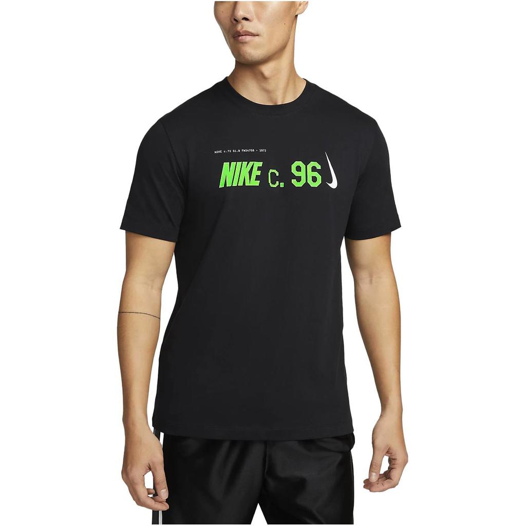 Nike Dri-FIT Alphanumeric Print Basketball Short Sleeve T-Shirt Men Tops Black FD0053-010