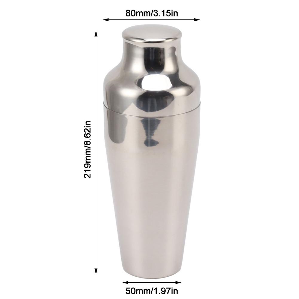 Stainless Steel Bartender Shaker Rustproof Margarita Mixer Professional Cocktail Shaker Bar серебряный