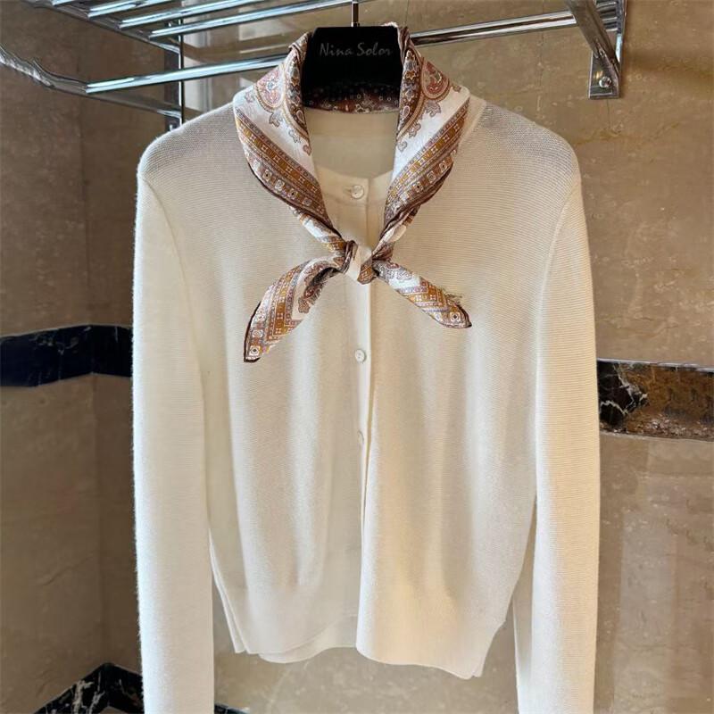 NINA SOLOR Paisley Jacquard Silk Square Scarf