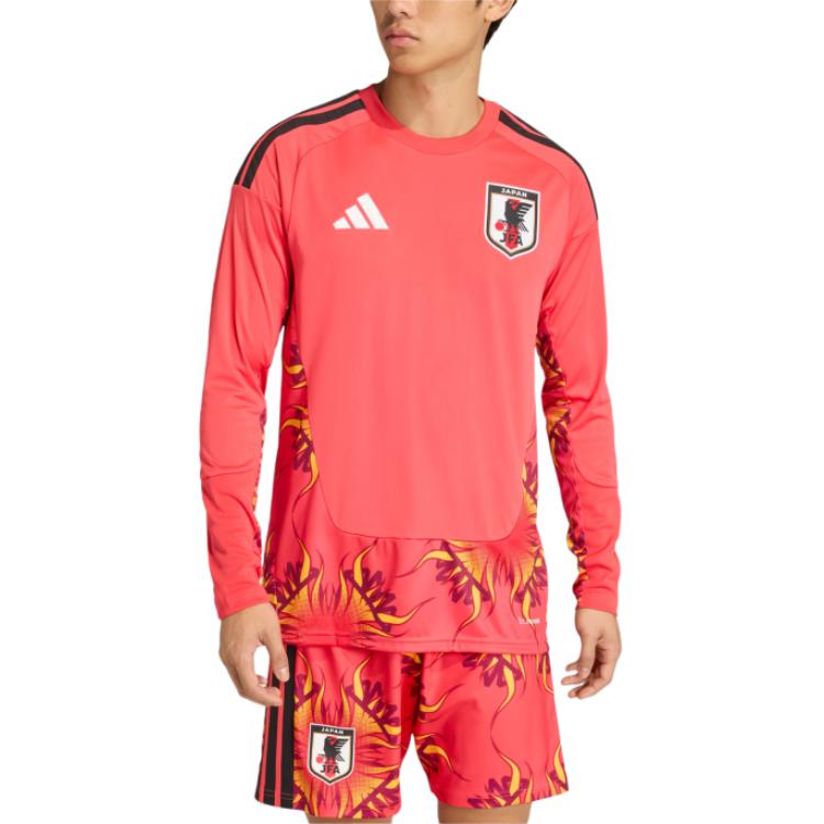 Adidas Japan 26 Home Goalkeeper Jersey Long Sleeve Semi Lucid Red Men Tops KA9649
