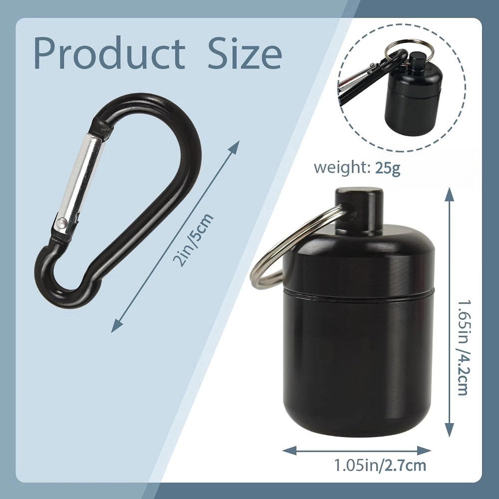New Premuim Portable Aluminum Waterproof Pill Cases Box Earplug Keychain Case Travel Container for Jewelry or Ear Plugs Sleek