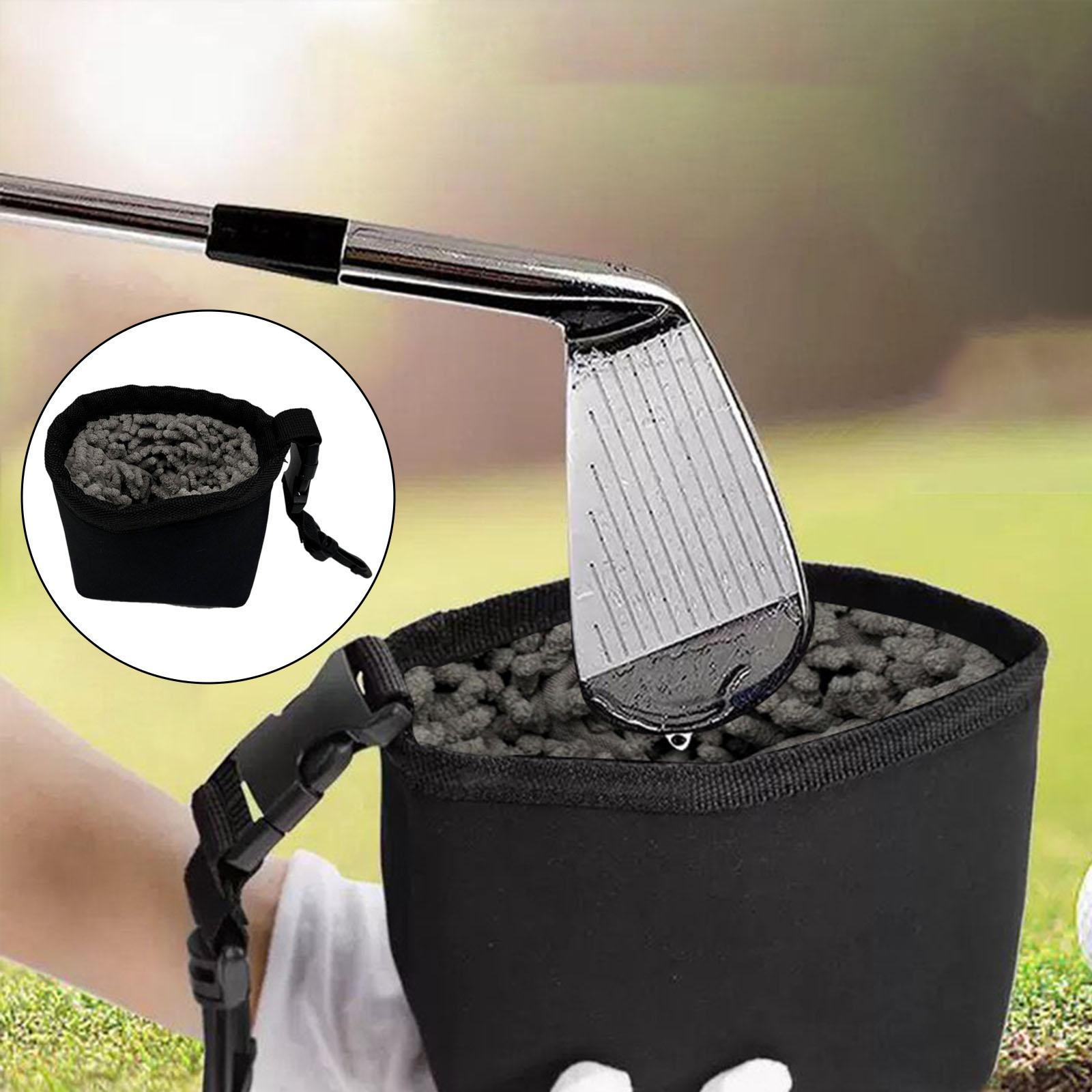 

Compact Golf Ball Cleaning Tool and Club Scrub Pouch for Travel чёрный