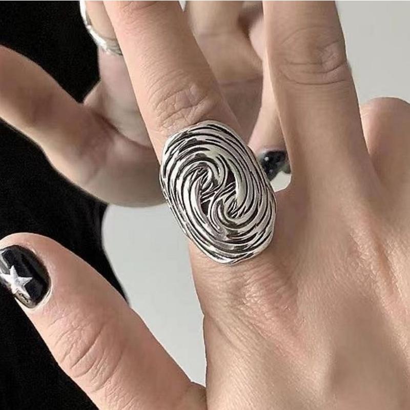 Стиль Утренний Глори Этнический Стиль Скрученное Кольцо в Полоску для Женщин Ретро Легкая Роскошь Мода Универсальное Кольцо 6