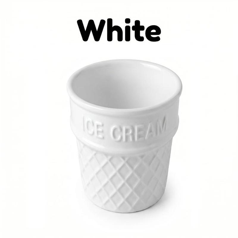 Colorful Ceramic Ice Cream Cups Dessert Coffee Mug With Waffle Cone Design Cute Aesthetic For Home Cafe Afternoon Tea Party Use