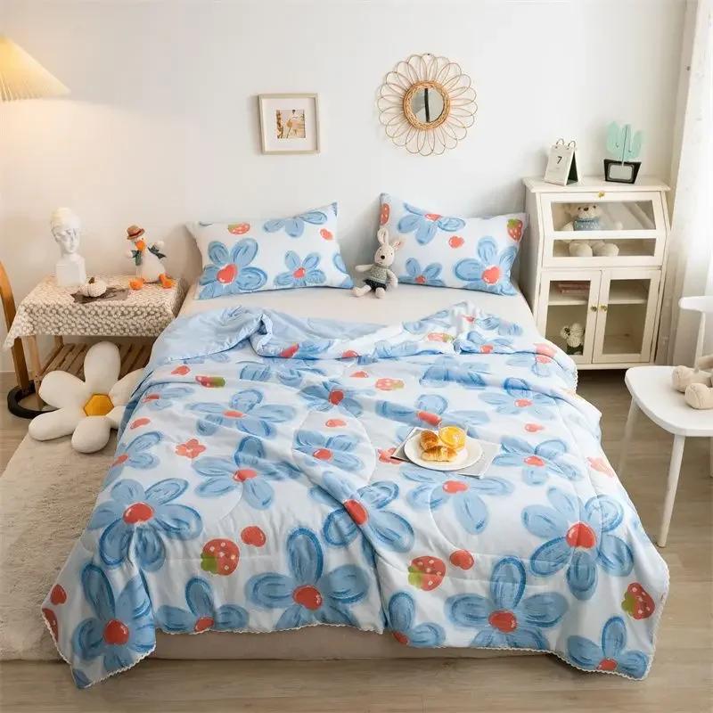 Smooth Air Conditioning Comfortable And Lightweight Summer Quilt Cover Set Soft Brushed Microfiber Duvet Cover Bedding Set
