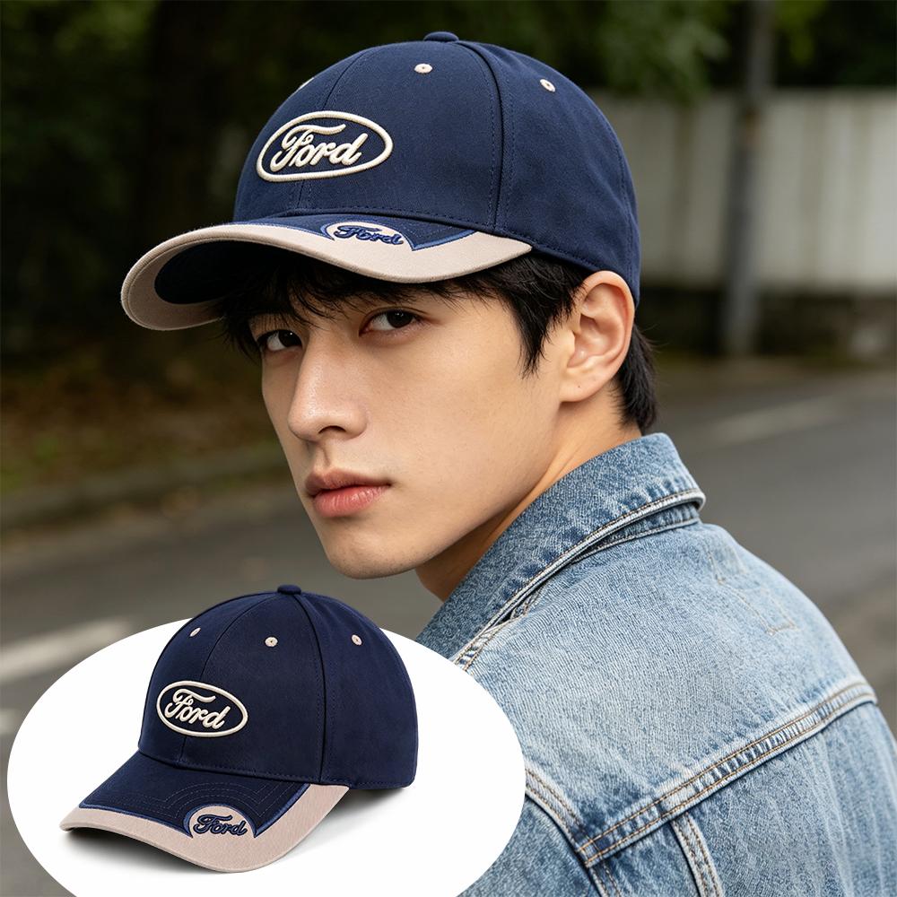 For Ford Focus Fiesta Mustang Mondeo Kuga Ranger Fusion Car Emblem Embroidery Hat Outdoor Adjustable Casual Baseball Cap Decor
