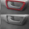 Red Carbon Fiber Interior Front Door Handle Frame Cover Trim For Toyota Tacoma