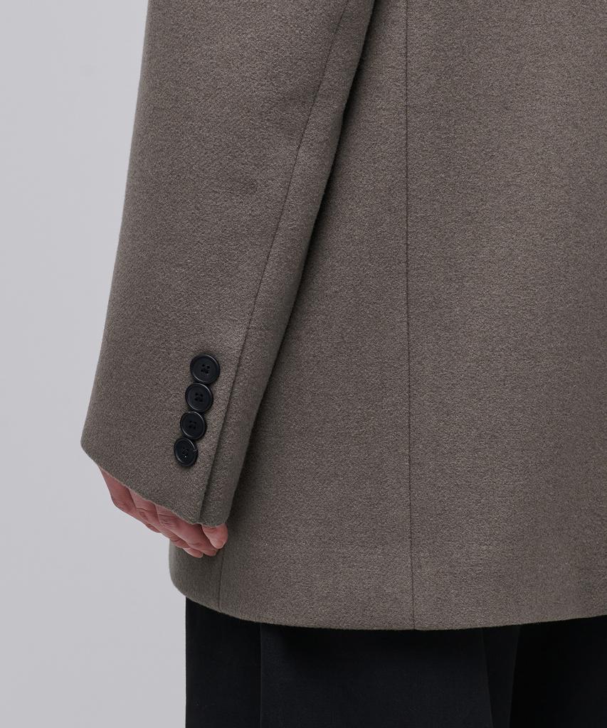 Musinsa Standard Wool Blend Melton Daddy Shoulder Oversized Blazer [Dusty Beige]