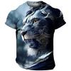 Tiger T-Shirt Mode 3D Herren Kurzarm Street Casual Sport Tops Übergroßes O-Ausschnitt T-Shirt Tops Frühling Sommer Herrenbekleidung