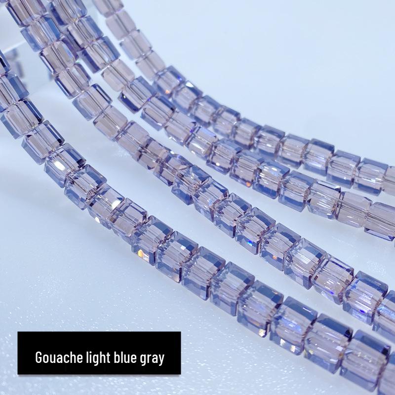 Multi-Faceted Crystal Glass Square Beads: 4/6/8mm Sugar Cubes for DIY Jewelry, Loose Beading with Holes