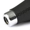 Gear Knob Aluminum Alloy PU Leather with 4 Adapters 8mm 10mm 11mm 12mm Manual Er Transmission