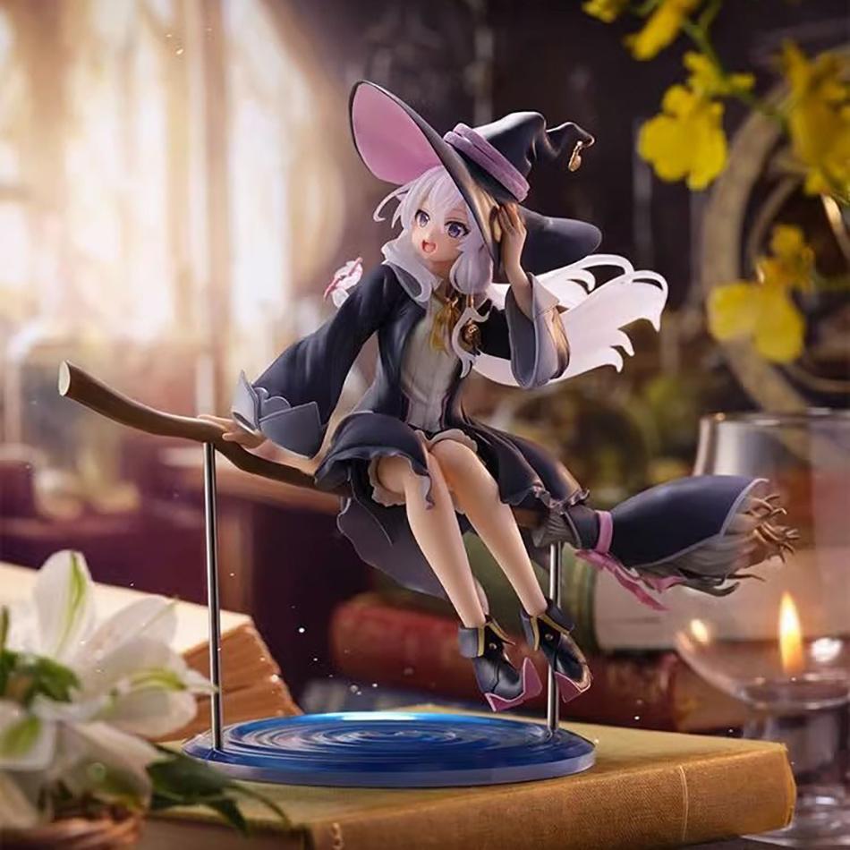 Anime Wandering Witch The Journey Of Elaina Kawaii Flying Witch Pvc Action Figure Collectible Room Decoration Model Toys Gifts