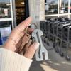 Anti-loss Trolley Token Keychain Zinc Zinc Alloy Removable Release Keyring Shopping Cart Token  Retail Stores