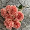 Artificial Roses Bundle Silk Fake Flowers Wedding Decor Simulation Flower Diamond Red Blue Rose el Garden Decoration Plant