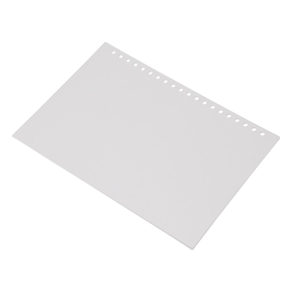 50Pcs Sheet Protector Paper Binding Cover Matte A5 20 Holes PP Plastic for Presentation White