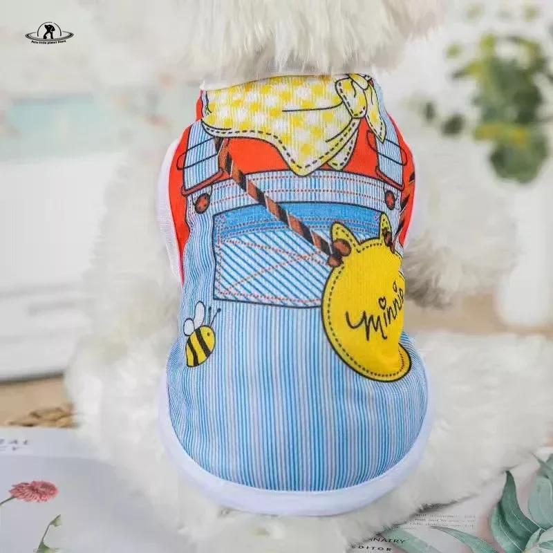Cartoon-Welpen-Hundeweste, Sommer-Haustierkleidung für kleine Hunde, Chihuahua, Yorkshire, Malteser, Shirts, Hunde, Haustiere, Kleidung, Katzen-Outfit
