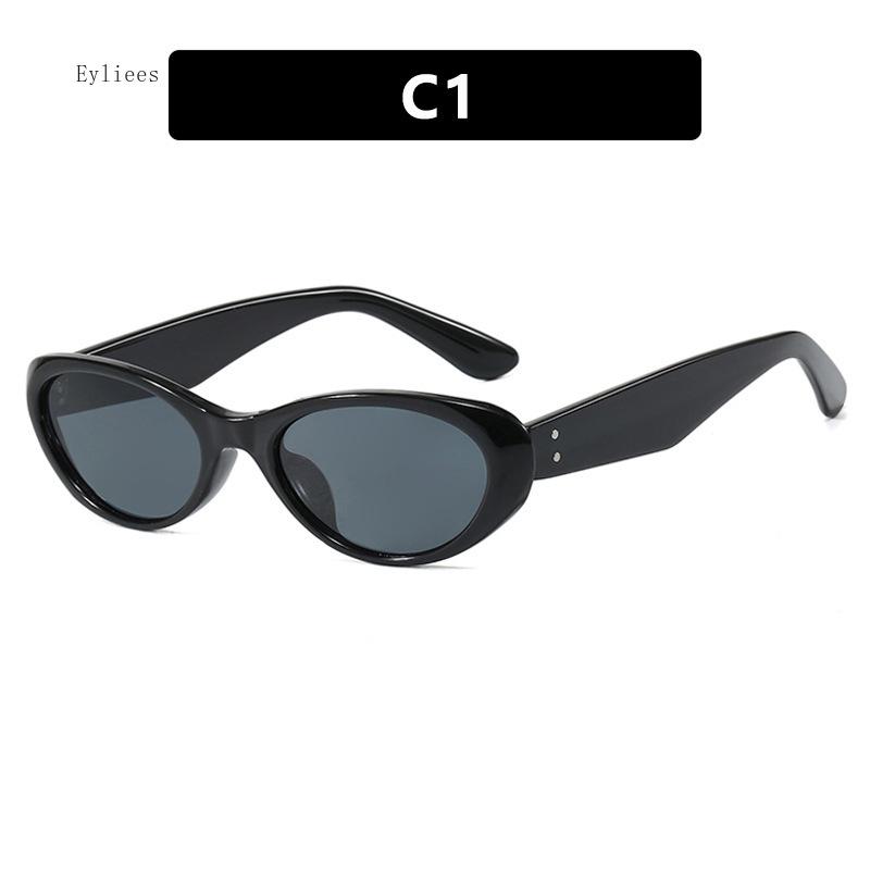 Милые овальные солнцезащитные очки Женская мода Винтажные цветные оправы Модные брендовые дизайнерские Дорожные декоративные Солнцезащитные очки