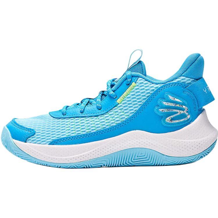 Under Armour Curry 3Z7 GS Capri Modrá Dětské Tenisky High-Vis-Yellow 3026623-401